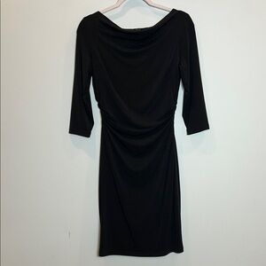 David Meister Black Long Sleeve Dress